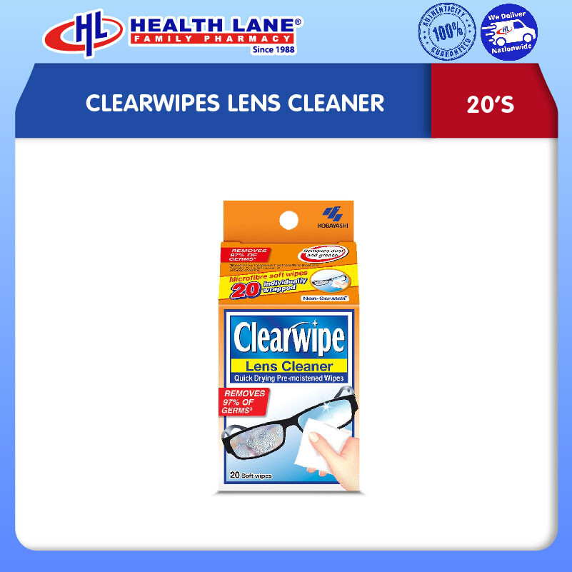 CLEARWIPES LENS CLEANER 20'S